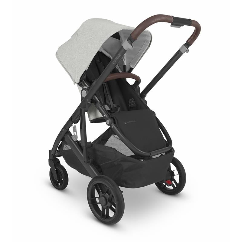 Uppababy - Cruz V2 Stroller, Anthony (White & Grey Chenille/Carbon/Chestnut Leather)