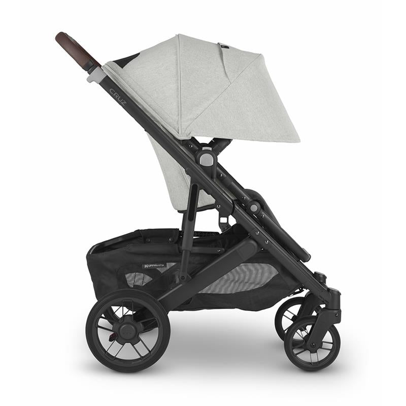 Uppababy - Cruz V2 Stroller, Anthony (White & Grey Chenille/Carbon/Chestnut Leather)
