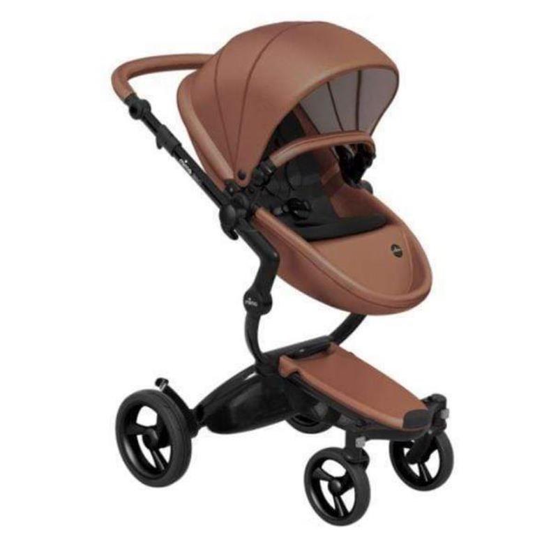 Mima - Xari 4G Complete Stroller, Black Chassis/Camel Seat/Black Starter Pack