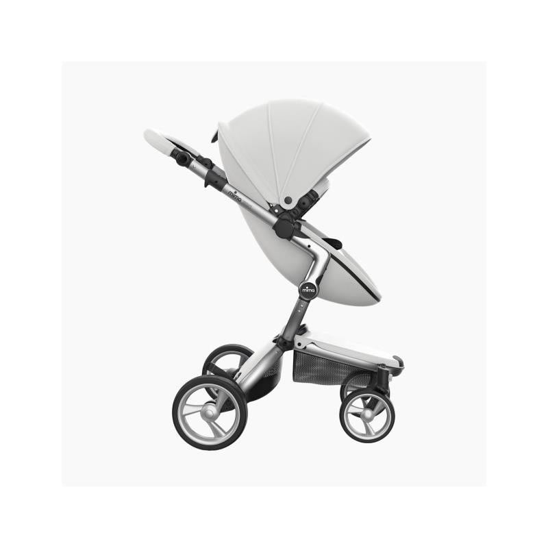 Mima - Xari 4G Complete Stroller, Silver Chassis/Argento Seat/Black & Wihte Starter Pack