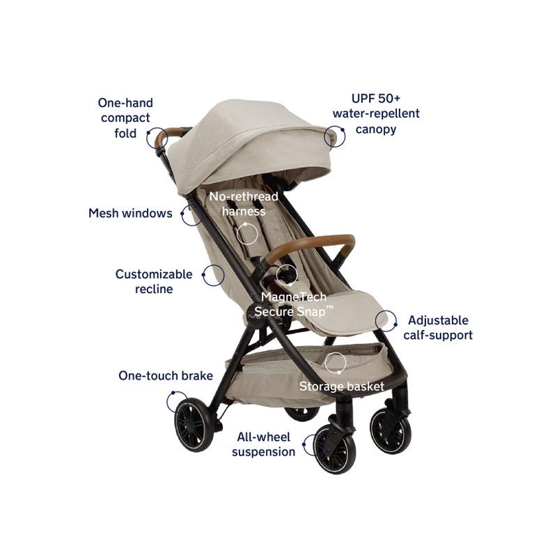 Nuna - Trvl Stroller With Travel Bag, Hazelwood