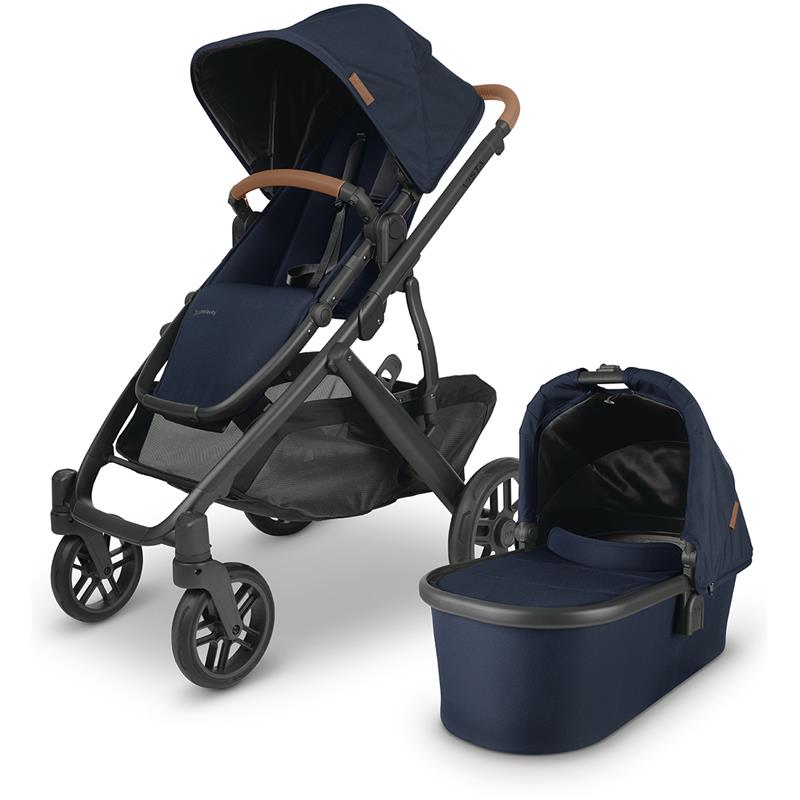 Uppababy - Vista V2 Stroller, Noa (Navy/Carbon/Saddle Leather)