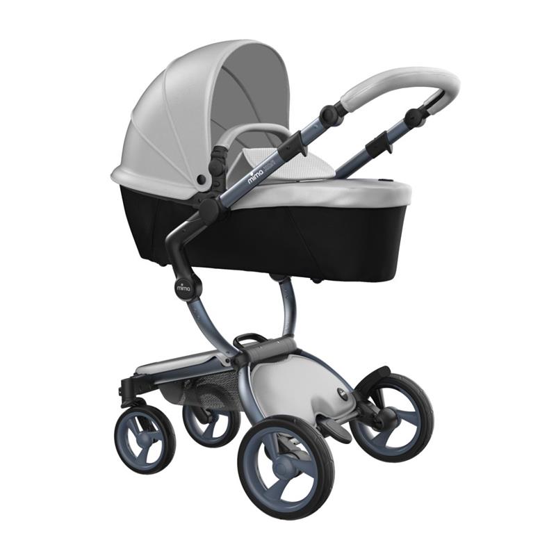 Mima - Xari 4G Complete Stroller, Graphite Grey Chassis/Argento Seat Box/Stone White Starter Pack
