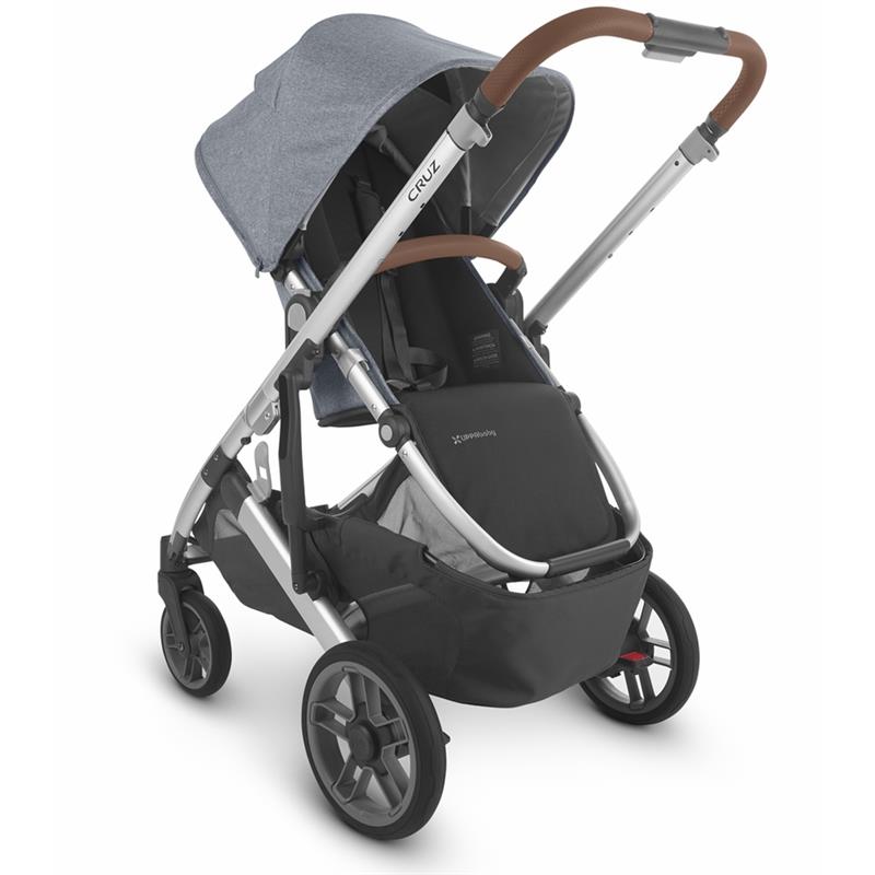 Uppababy Cruz Stroller V2, Gregory (Blue Melage/Silver/Saddle Learher)