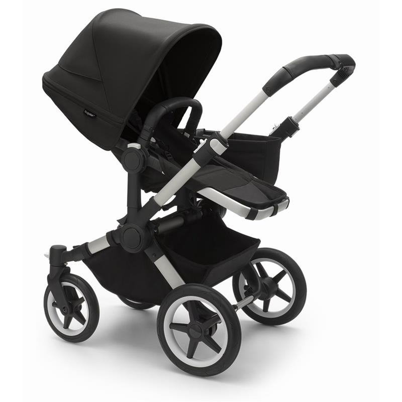 Bugaboo - Donkey 5 Mono Complete Single-to-Double Stroller, Aluminum/Midnight Black