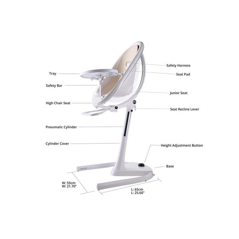 Mima - Moon 2G High Chair, Black/Champagne