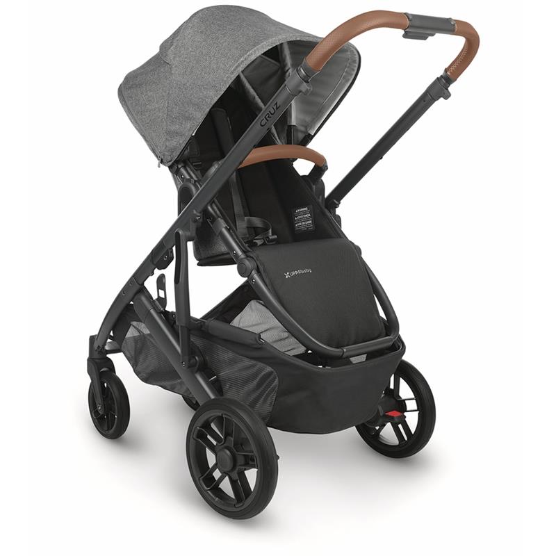 Uppababy - Cruz V2 Stroller, Greyson (Charcoal Melange/Carbon/Saddle Leather)