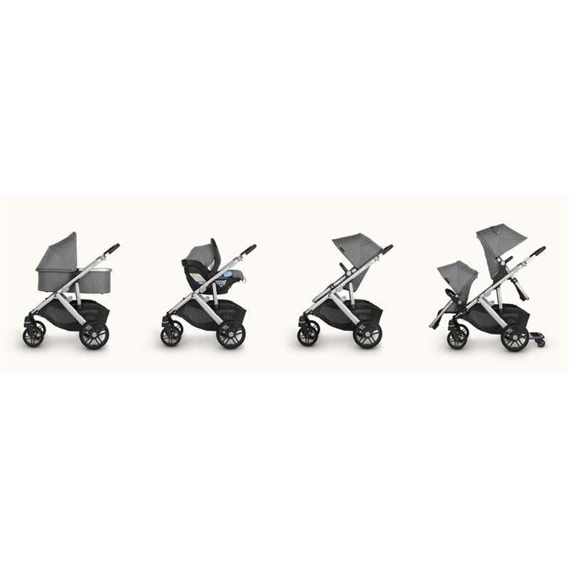 Uppababy - Vista V2 Rumbleseat - Stella (Grey Brushed Mélange/Silver/Chestnut Leather)