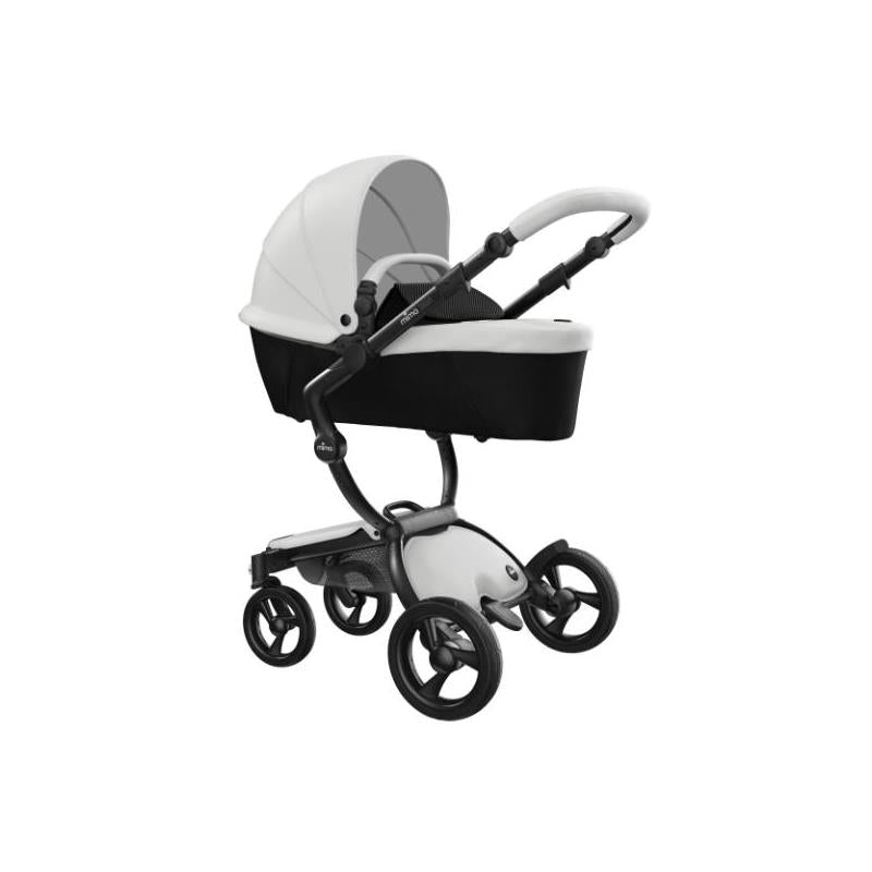 Mima - Xari 4G Complete Stroller, Black Chassis/Snow White Seat/Black Starter Pack