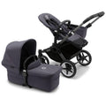 Bugaboo - Donkey 5 Mono Complete Single-to-Double Stroller, Graphite /Stormy Blue