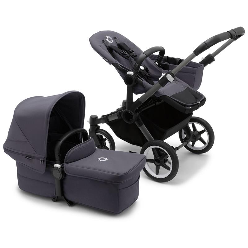 Bugaboo - Donkey 5 Mono Complete Single-to-Double Stroller, Graphite /Stormy Blue