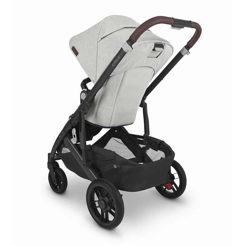 Uppababy - Cruz V2 Stroller, Anthony (White & Grey Chenille/Carbon/Chestnut Leather)