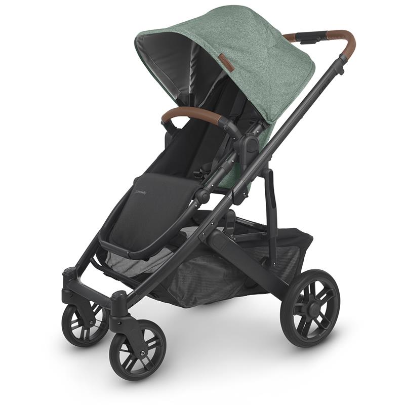 Uppababy - Cruz V2 Stroller, Gwen (Green Mélange/Carbon/Saddle Leather)