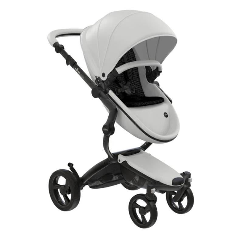 Mima - Xari 4G Complete Stroller, Black Chassis/Snow White Seat/Black Starter Pack
