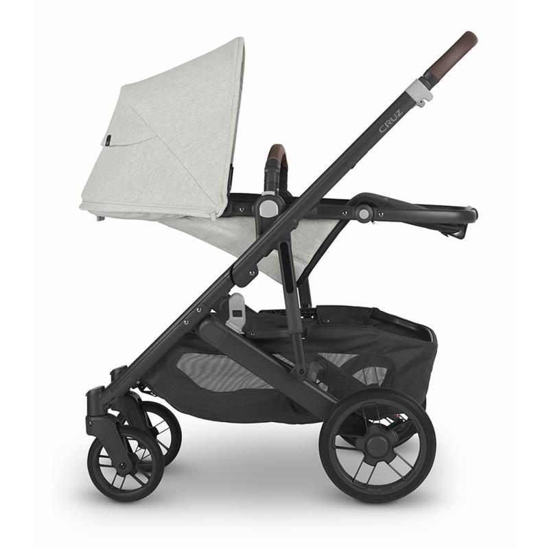 Uppababy - Cruz V2 Stroller, Anthony (White & Grey Chenille/Carbon/Chestnut Leather)