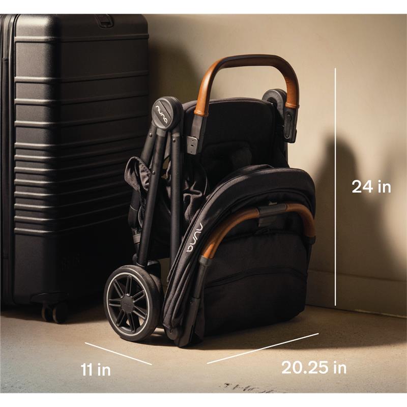Nuna - Trvl Stroller With Travel Bag, Caviar