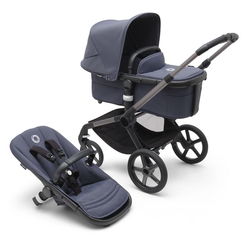 Bugaboo - Fox 5 Complete Stroller, Graphite/Stormy Blue