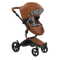 Mima - Xari 4G Complete Stroller, Black Chassis/Camel Seat Box/Black & White Starter Pack