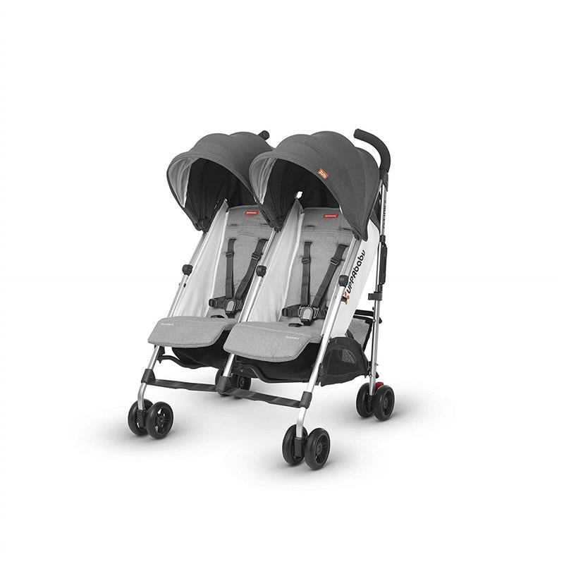 Uppababy G-Link 2 Double Stroller, Jordan (Charcoal Mélange/Silver)