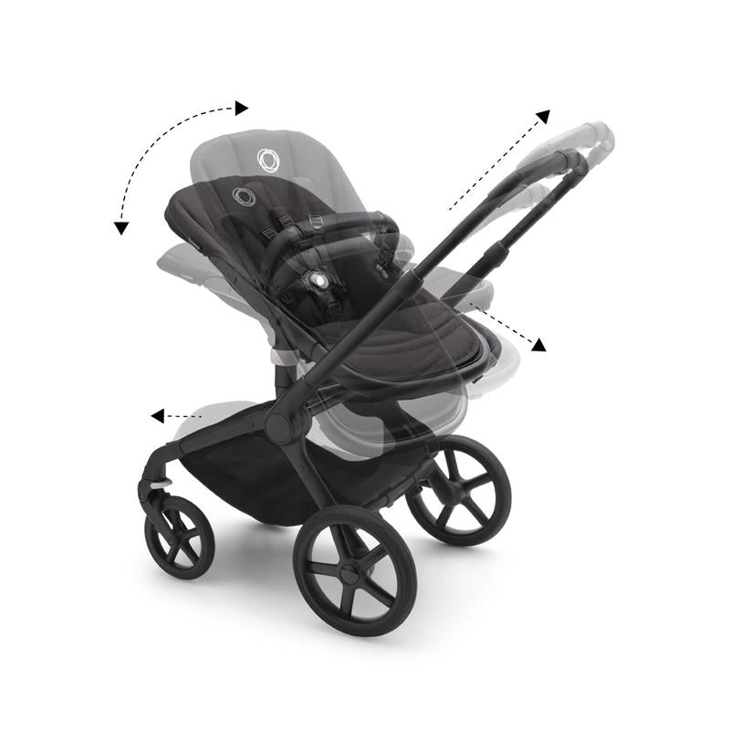 Bugaboo - Fox 5 Complete Stroller, Black/Midnight Black/Misty White