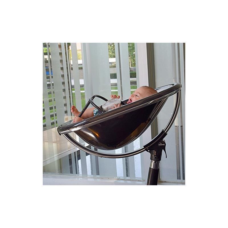Mima - Moon 2G High Chair, Black with Camel Seat Pad