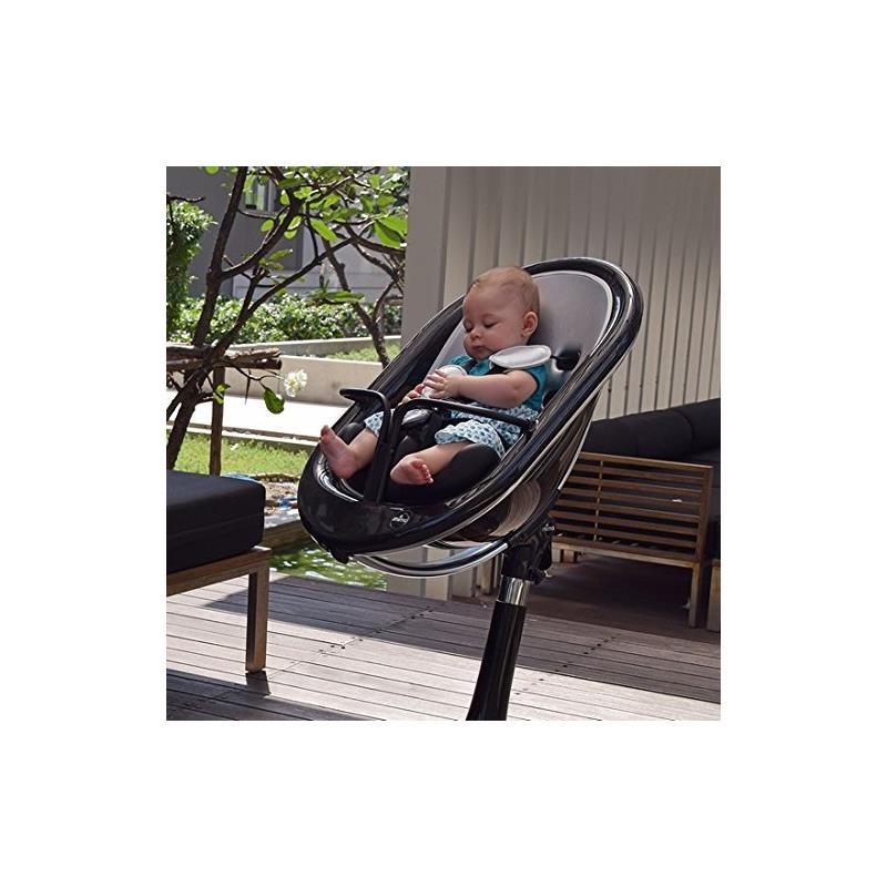 Mima - Moon 2G High Chair, Black with Camel Seat Pad