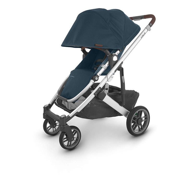 Uppababy Cruz Stroller V2, Finn (Deep Sea/Silver/Chestnut Learher)