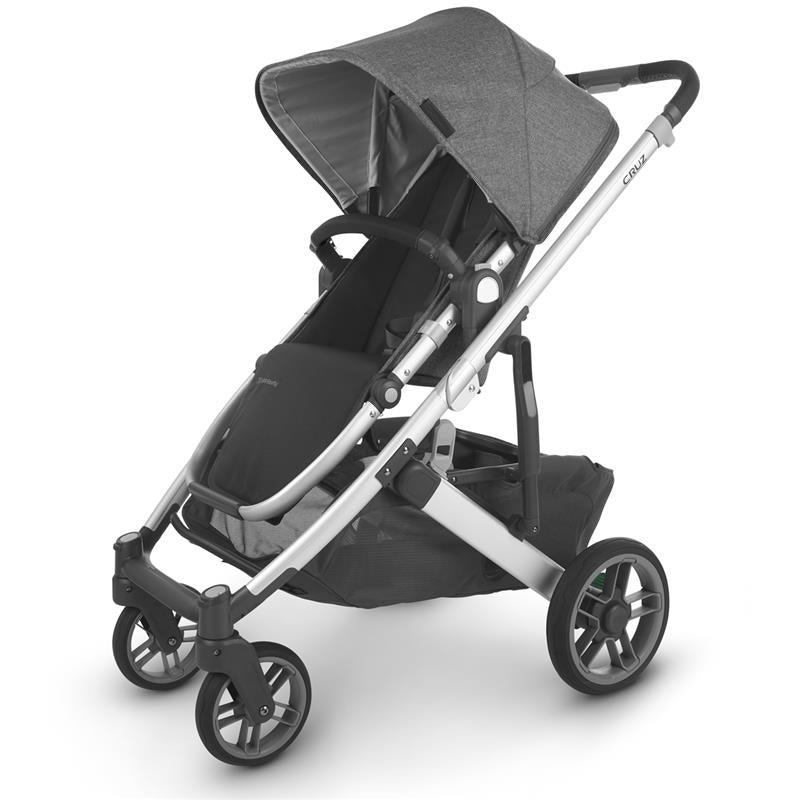 Uppababy Cruz Stroller V2, Jordan (Charcoal Melage/Silver/Black Learher)