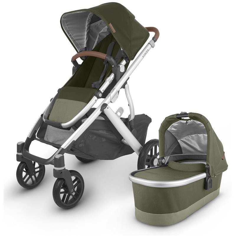 Uppababy - Vista V2 Stroller, Hazel (Olivel/Silver/Saddle Leather)